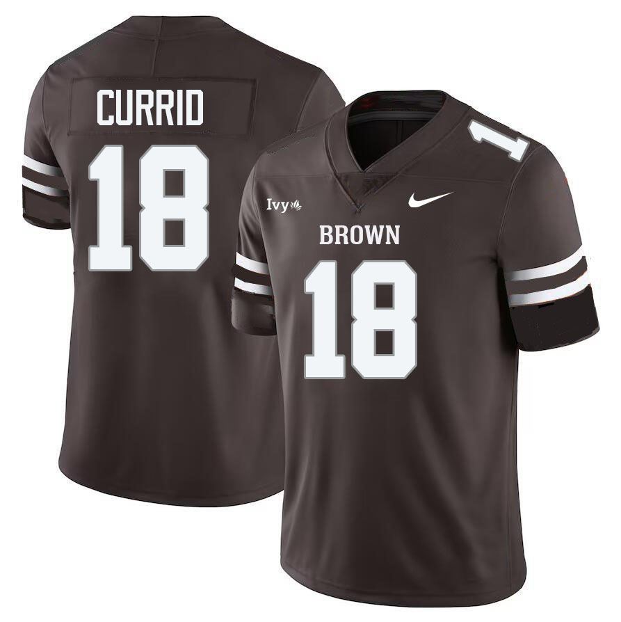 Brown Bears #18 Will Currid College Football Jerseys,Uniforms Stitched-Brown